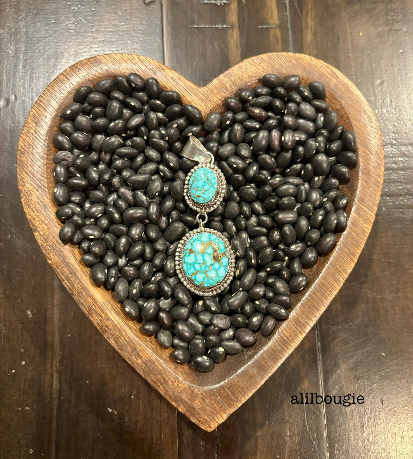 Kingman Web Turquoise Pendant