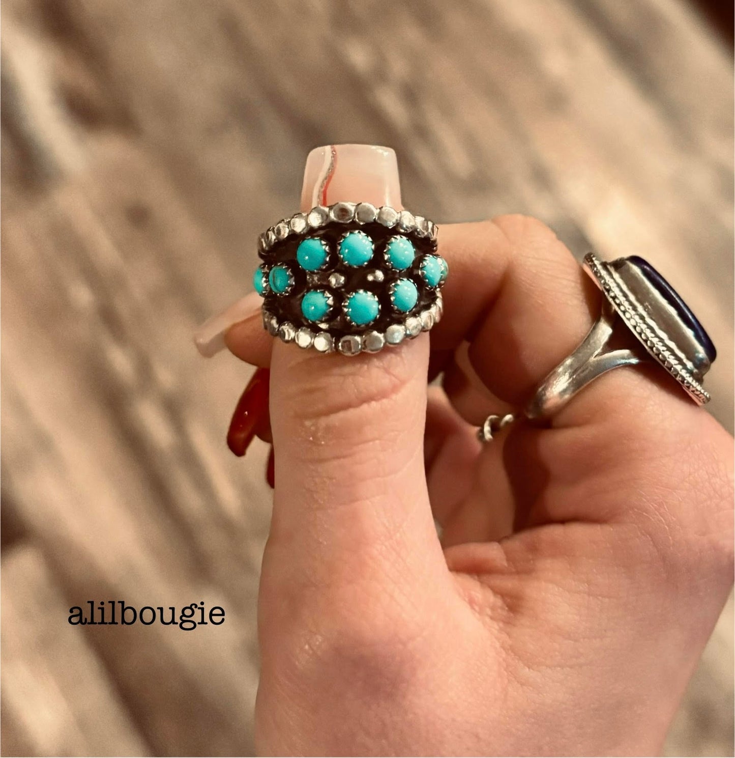 Navajo Turquoise Cigar Band Ring