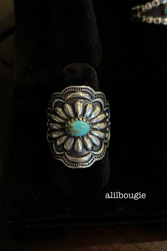 Turquoise Concho Ring